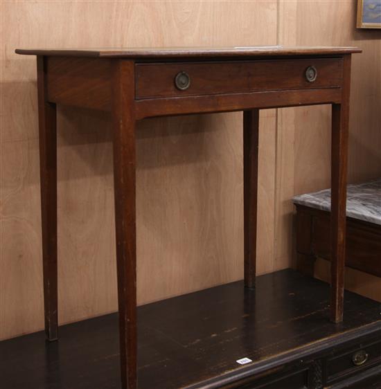 A George III mahogany bow fronted side table 77cm.
